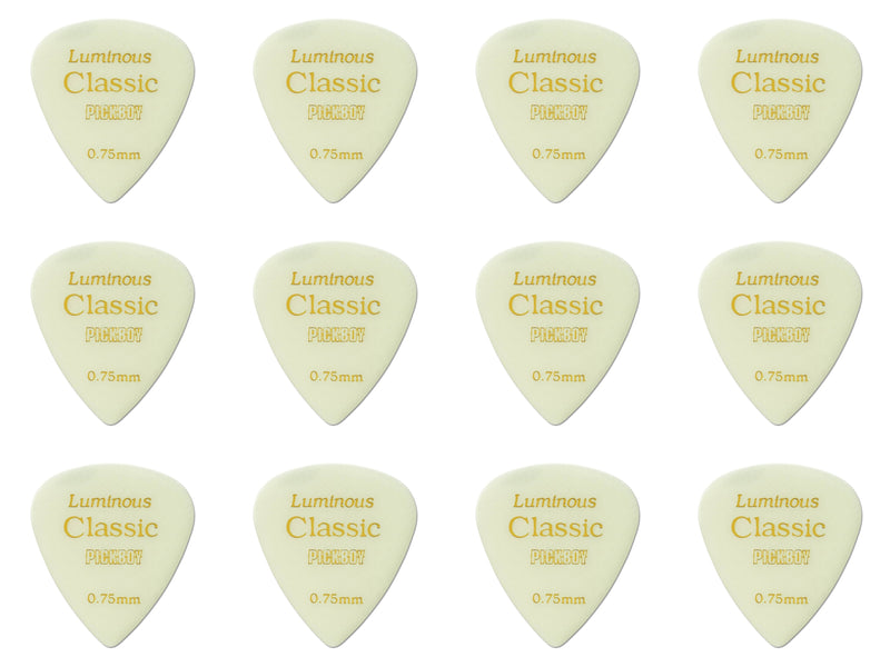 Pickboy Guitar Pick - Luminous (12pack) .75