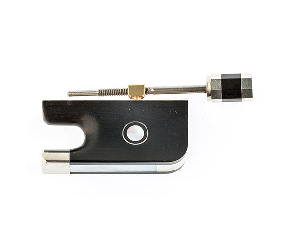 Viola Bow Frog-Ebony Paris-Eye 3-P Buttn