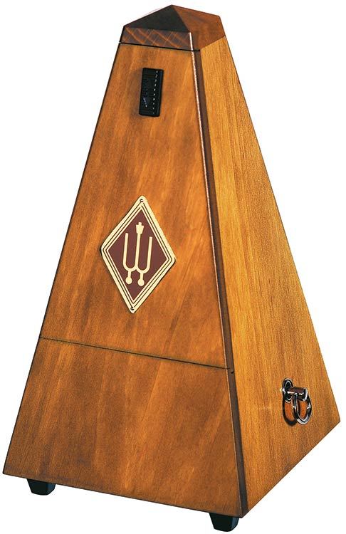 Wittner 810 Series Solid Wood Metronome with Bell in Mat Silk Walnut Finish