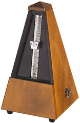 Wittner 810 Series Solid Wood Metronome with Bell in High Gloss Walnut Finish