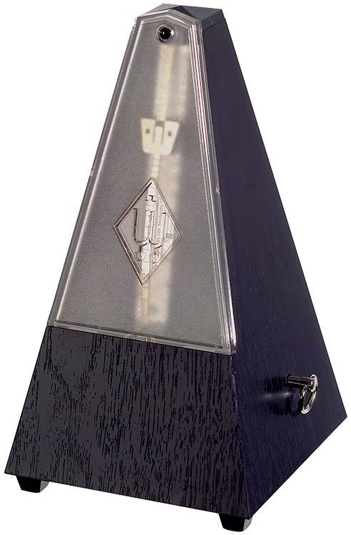 Wittner 810 Series Metronome with Bell in Black Grain Finish