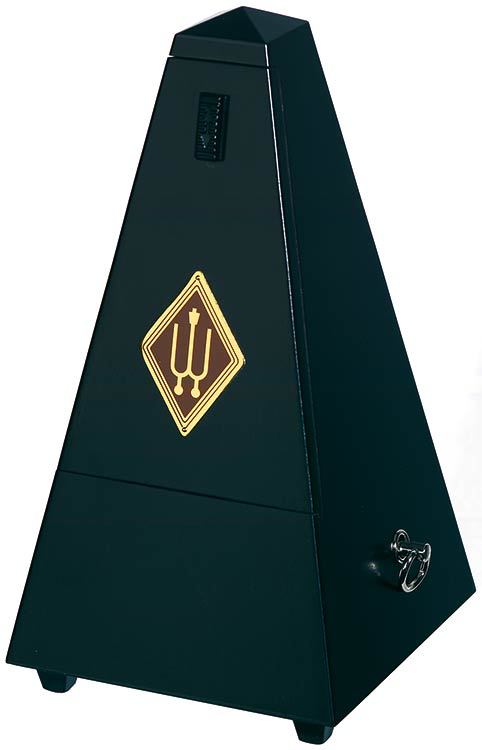 Wittner 810 Series Solid Wood Metronome with Bell in Mat Silk Black Finish