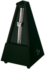 Wittner 810 Series Solid Wood Metronome with Bell in High Gloss Black Finish