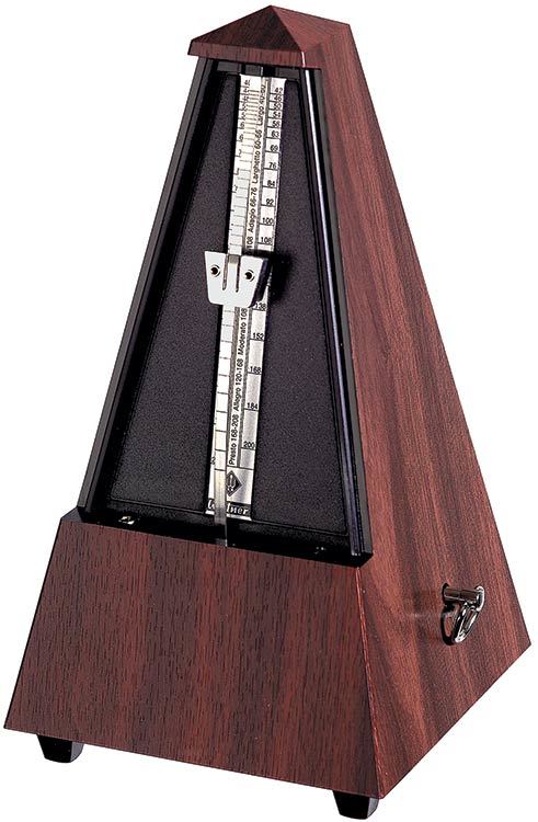 Wittner 855 Series Metronome with Bell in Mahogany Grain Finish