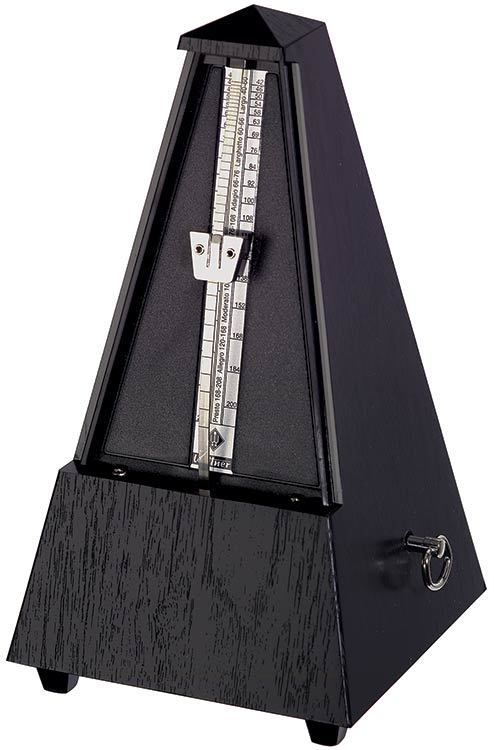 Wittner 855 Series Metronome with Bell in Black Grain Finish