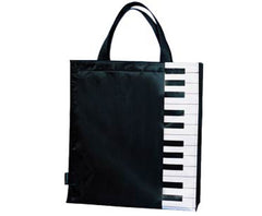 Music Carry Bag-Tall Blk w/Pianokey