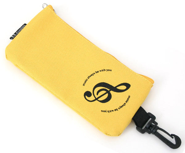 Pencil Case-Yellow w/Clef