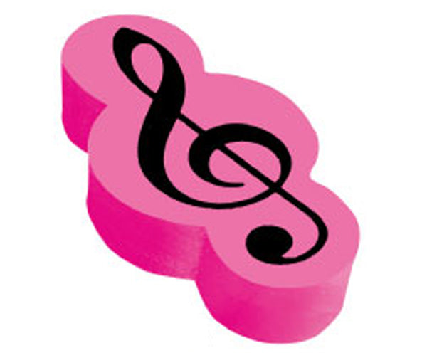 Rubber Eraser-Clef Shaped Assort