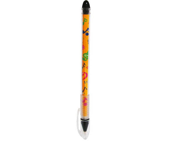 Ball Pen w/Lid-Yellow Music Notes