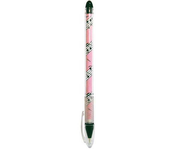 Ball Pen w/Lid-Pink Music Score