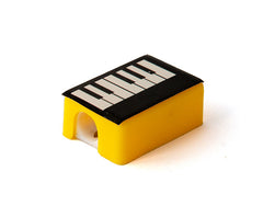 Pencil Sharpeners-(Pack of 5) Square Black & Yellow w/Piano Keys