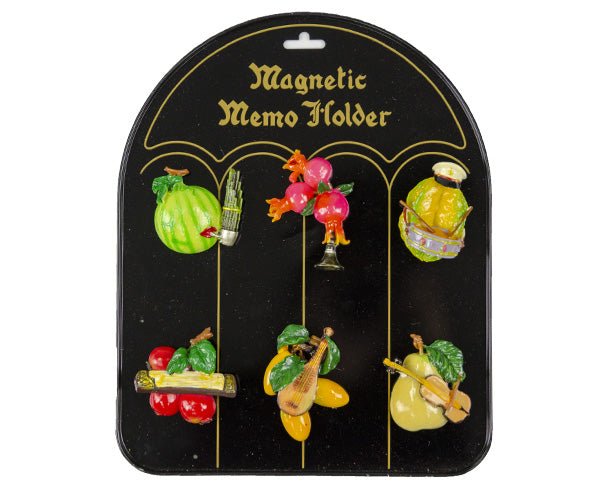 Fridge Magnets-Instruments w/Fruit (6pc)