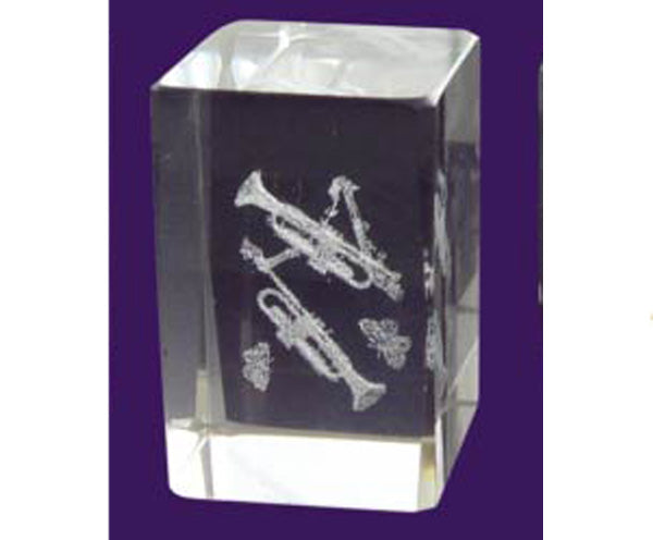 Paper Weight (Crystal) 30x45 Trmpet
