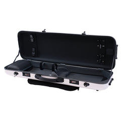 TG Oblong Violin Case-Polycarbonate-Snow White w/music bag