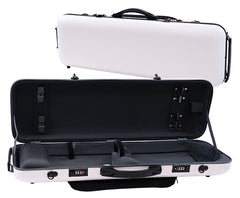 TG Oblong Violin Case-Polycarbonate-Snow White w/music bag
