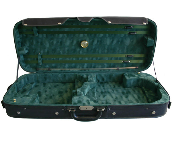 TG Double Violin Case-Woodshell-Black/Green