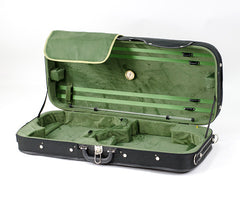 TG Violin/Viola Double Case-Woodshell Black/Green