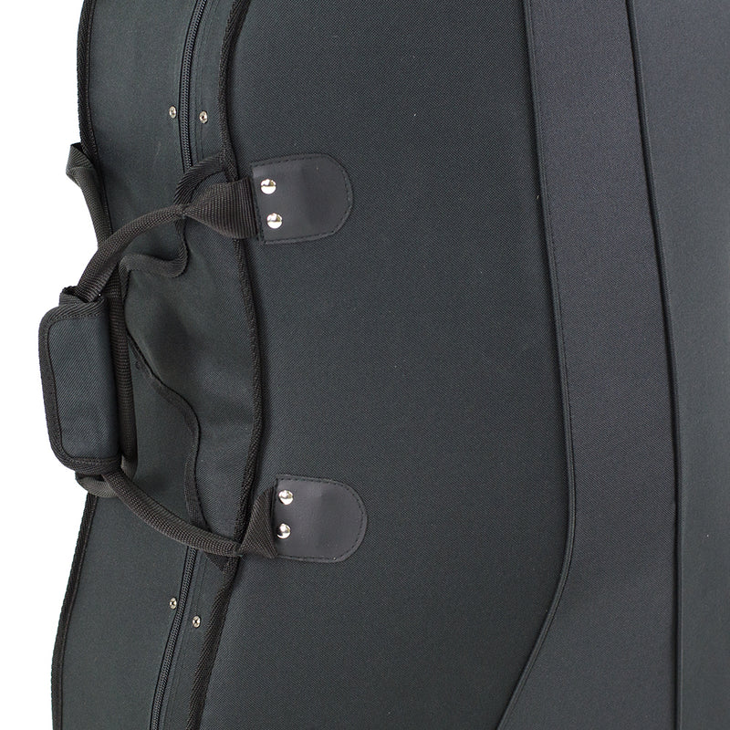 TG Lightweight Cello Case with wheels - Black 1/2
