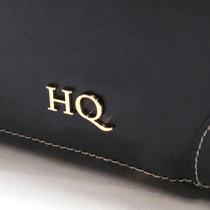 HQ Prestige Italian Leather Oblong Violin Case - Black