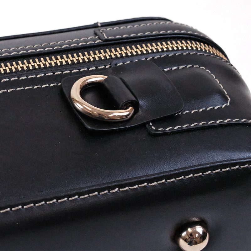 HQ Prestige Italian Leather Oblong Violin Case - Black