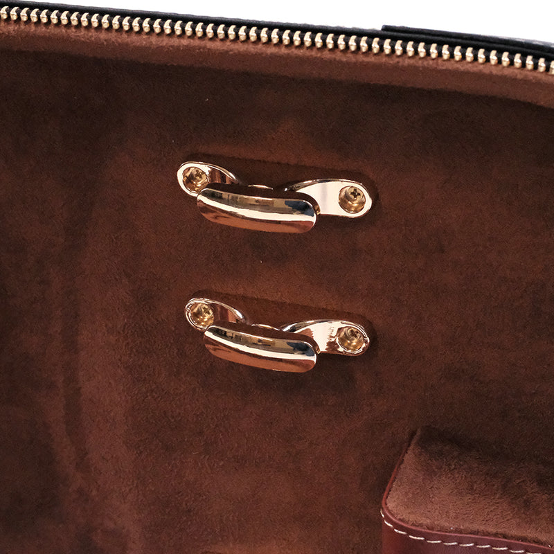 HQ Prestige Italian Leather Oblong Violin Case - Black