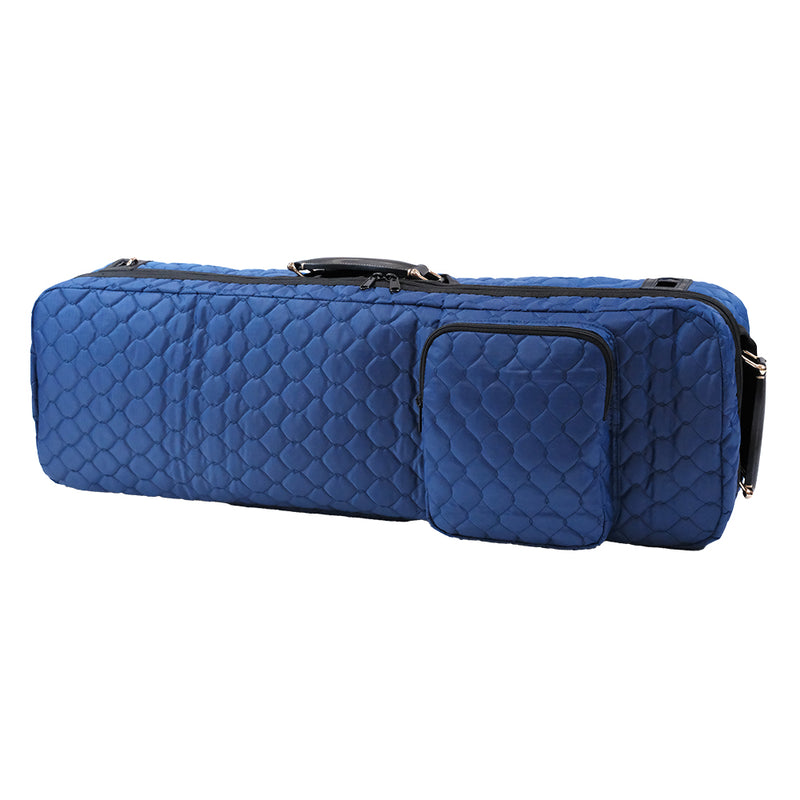 HQ Prestige Italian Leather Oblong Violin Case - Black