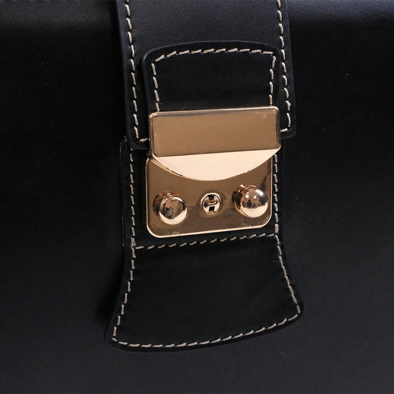 HQ Prestige Italian Leather Oblong Violin Case - Black