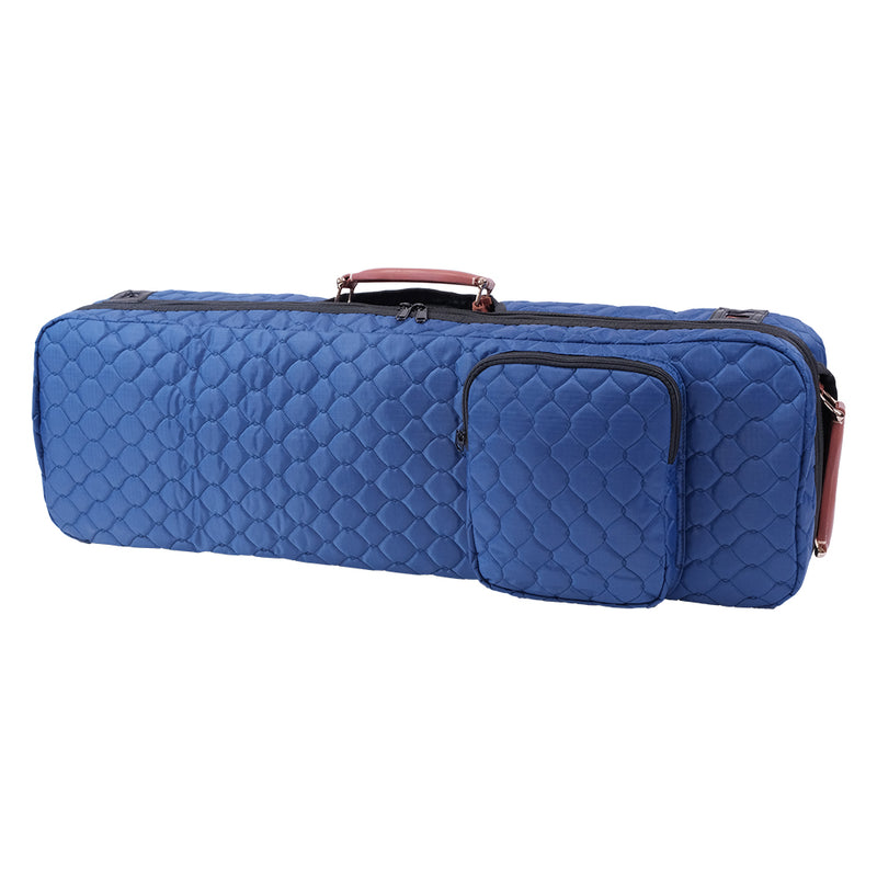 HQ Prestige Italian Leather Oblong Violin Case - Brown