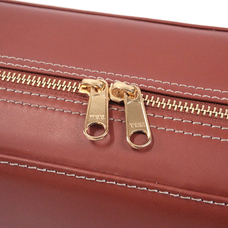 HQ Prestige Italian Leather Oblong Violin Case - Brown