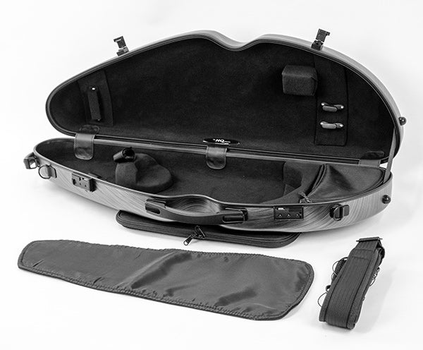 Half Moon Violin Case-HQ Polycarbonate-Brushed Mauve