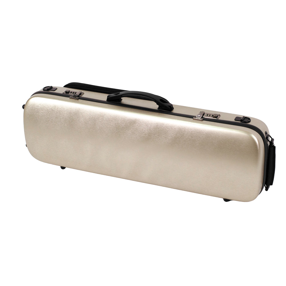 HQ PC Oblong Violin Case Brushed Champagne