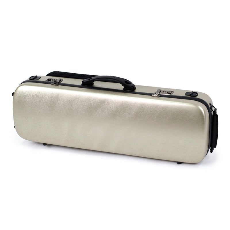 Oblong Violin Case-HQ Polycarbonate-Br.Champagne