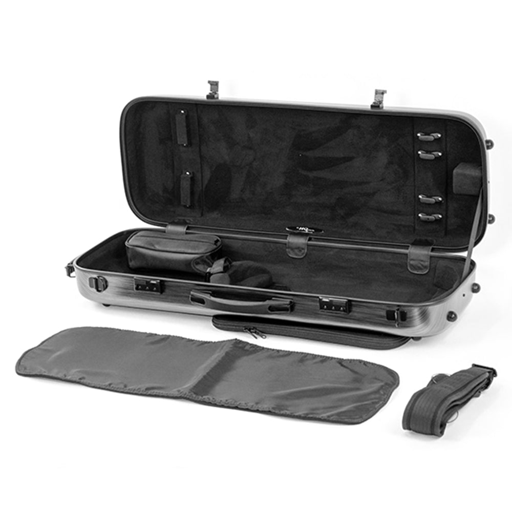 HQ Oblong Viola Case Polycarbonate Brushed Champagne