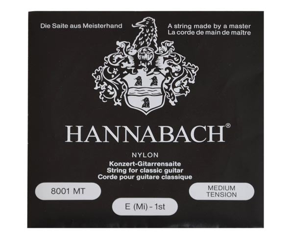 Hannabach Single BLK/Medium ClearNylon E 1st 8001