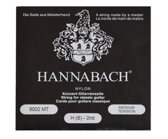 Hannabach Single BLK/Medium ClearNylon B 2nd 8002