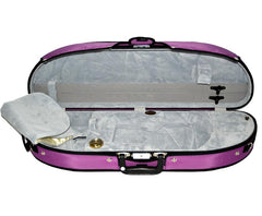 Half Moon Violin Case-Bobelock-Puffy-Pink/Grey