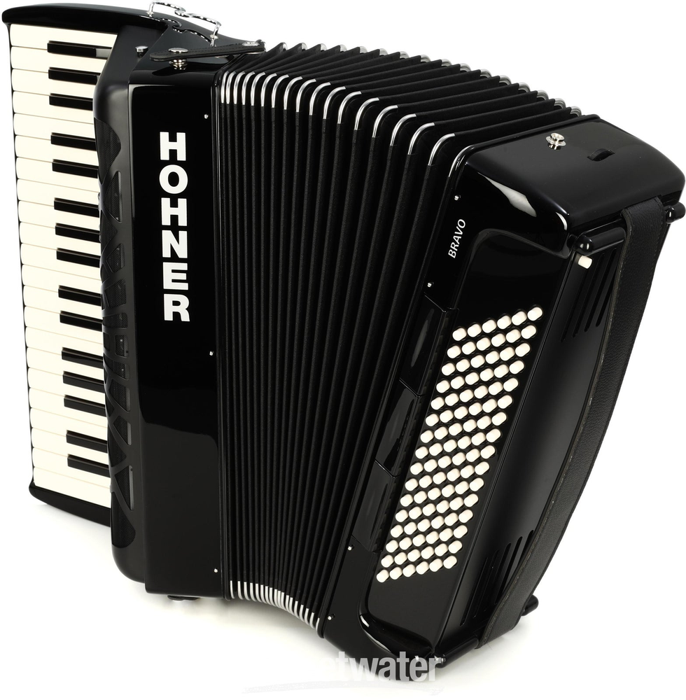 Hohner BRAVO III 96, SILENTKEY, BLACK
