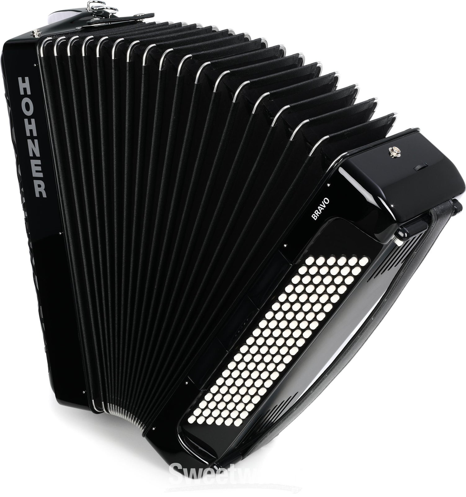 Hohner BRAVO III 120,SILENTKEY, BLACK