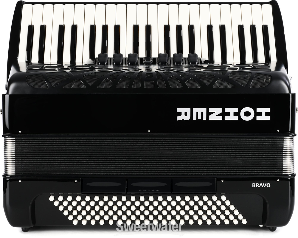 Hohner BRAVO III 120,SILENTKEY, BLACK