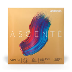 D'Addario Ascenté Violin G String, 1/4 Scale, Medium Tension