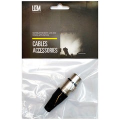 Leem Female XLR Cable Connector in Nickel (Pk-1)