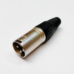 Leem Male XLR Cable Connector in Nickel (Pk-1)