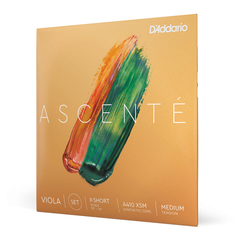 D'Addario Ascenté Viola String Set, Extra-Short Scale, Medium Tension