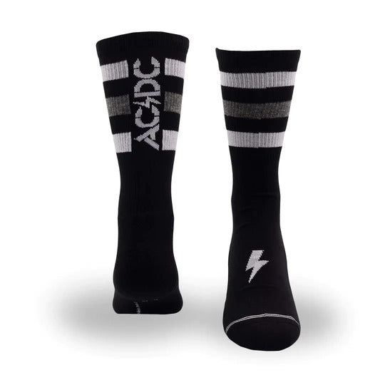 Perris Licensed AC/DC "High Voltage" Large Crew Socks in Black (1-Pair)
