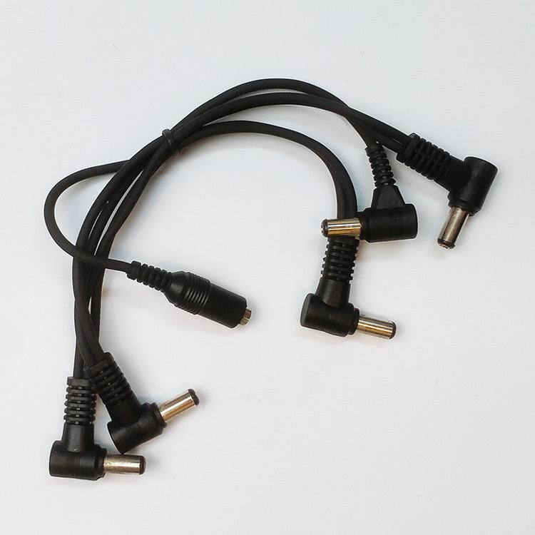 Leem Power to 5-Pedals Daisy Chain Cable with Angled Plugs