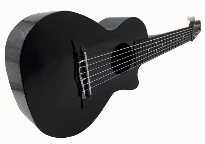 Kealoha Guitalele in Plain Black with Black ABS Resin Body