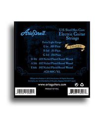 Aria Electric Guitar Extra Light Gauge Coated String Set (9-42)