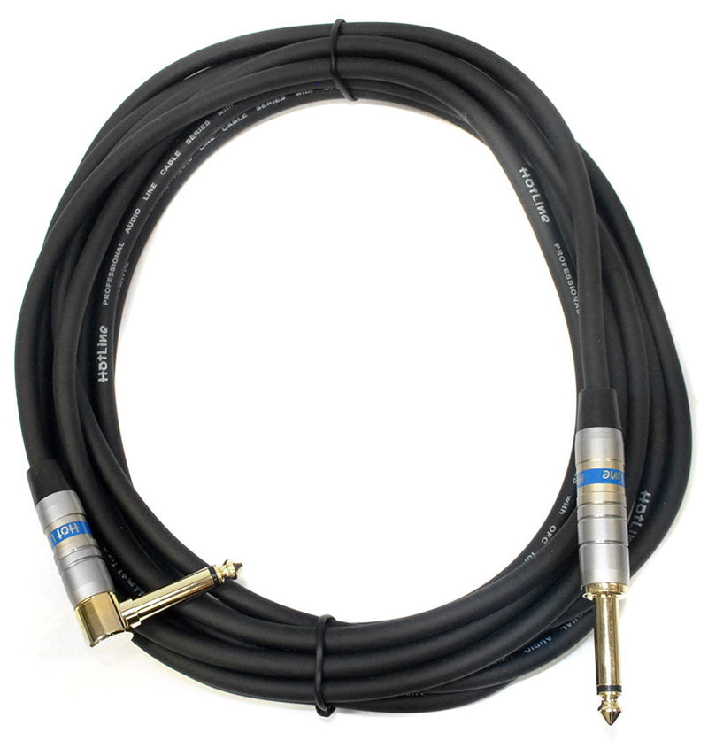 Leem 20ft Hotline Instrument Cable (1/4" Straight Plug - 1/4" Right-angled Plug)