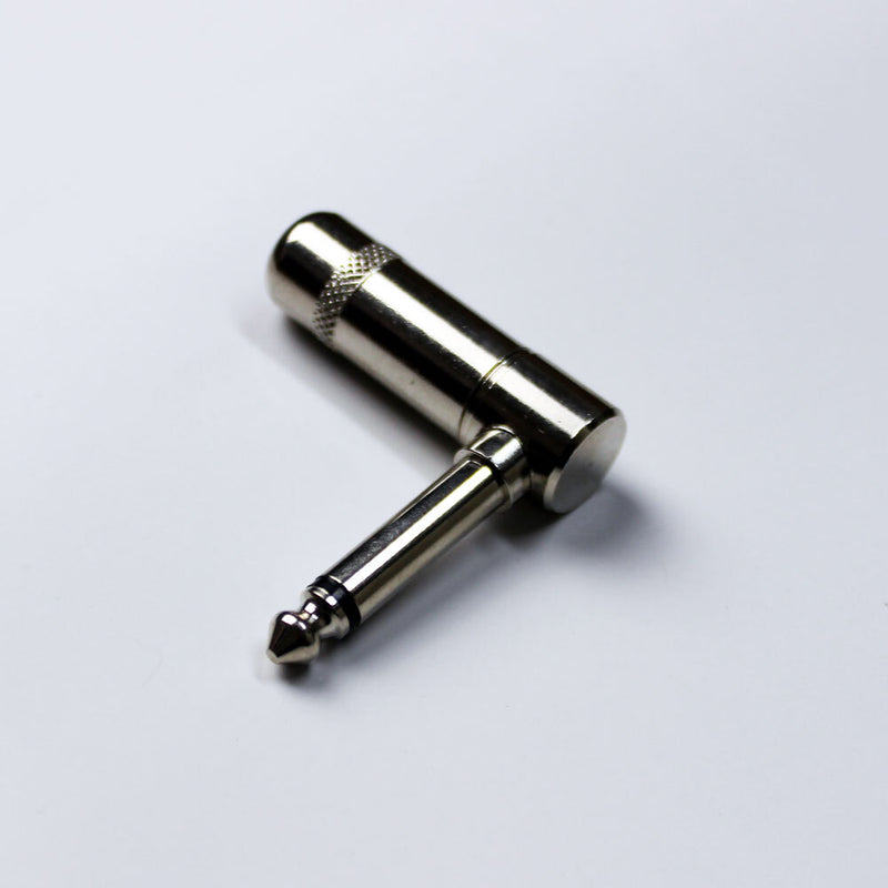 Leem 1/4" Metal Mono Right-Angled Cable Jack Plug (Pk-1)