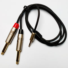 Leem 3ft Audio Cable (3.5mm Stereo Plug - 2 x 1/4